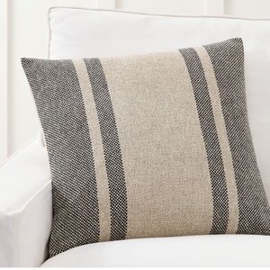 #2 - PB Blaine Striped Pillow Cover in Black Multi 20sq